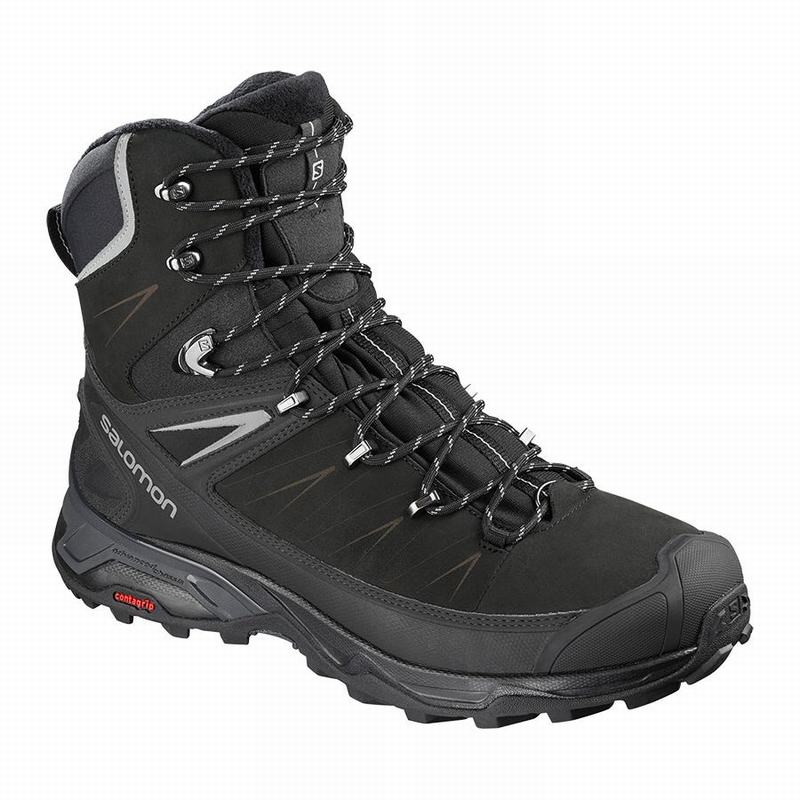 Salomon Singapore Mens Winter Boots - X ULTRA CLIMASALOMON™ WATERPROOF 2 Black | 96843-KDQF